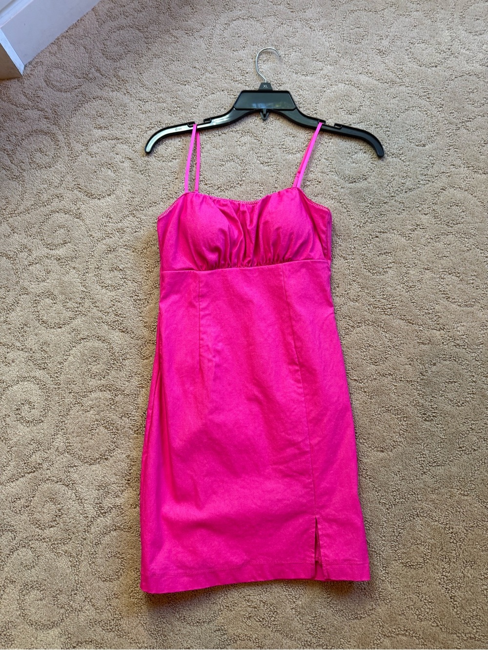 Emerald Sundae Vibrant Pink Spaghetti-Strap Dress